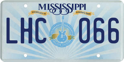 MS license plate LHC066