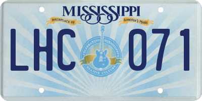 MS license plate LHC071