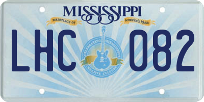 MS license plate LHC082