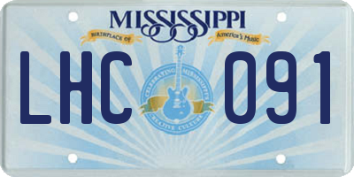 MS license plate LHC091
