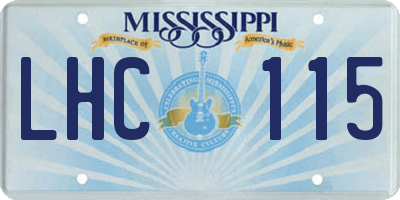 MS license plate LHC115