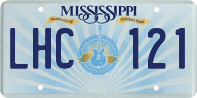 MS license plate LHC121