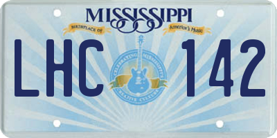 MS license plate LHC142