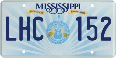 MS license plate LHC152