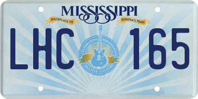 MS license plate LHC165