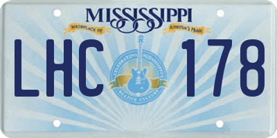 MS license plate LHC178