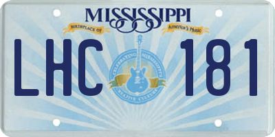 MS license plate LHC181
