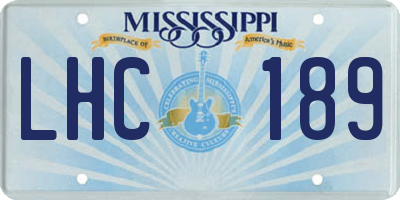 MS license plate LHC189