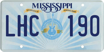MS license plate LHC190