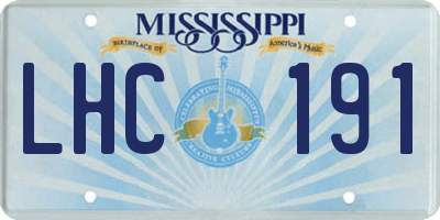 MS license plate LHC191