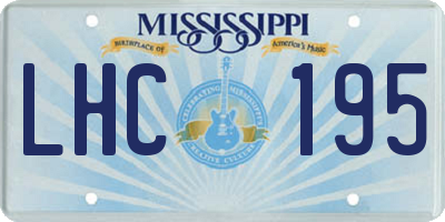 MS license plate LHC195