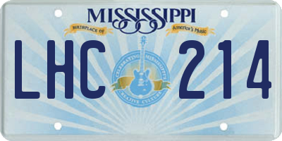 MS license plate LHC214