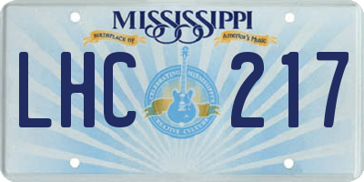 MS license plate LHC217