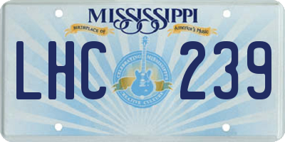 MS license plate LHC239