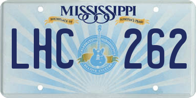 MS license plate LHC262