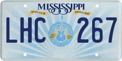 MS license plate LHC267