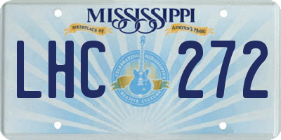 MS license plate LHC272