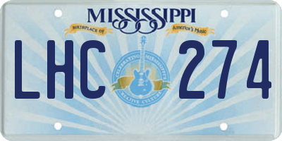 MS license plate LHC274