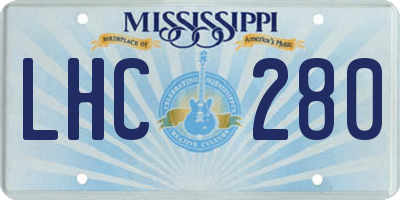 MS license plate LHC280
