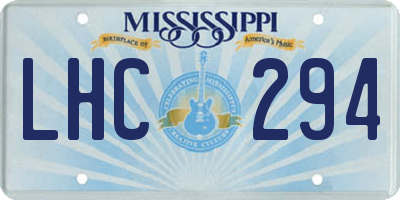 MS license plate LHC294