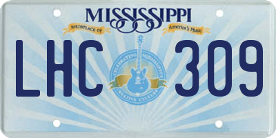MS license plate LHC309