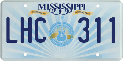 MS license plate LHC311