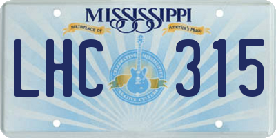 MS license plate LHC315