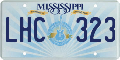 MS license plate LHC323