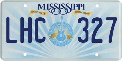 MS license plate LHC327