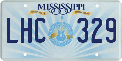 MS license plate LHC329