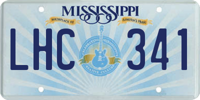MS license plate LHC341