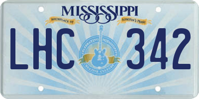 MS license plate LHC342