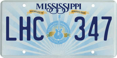 MS license plate LHC347