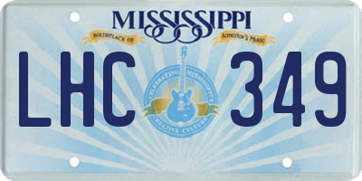 MS license plate LHC349