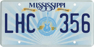 MS license plate LHC356