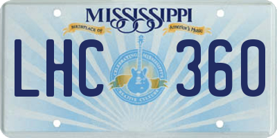 MS license plate LHC360