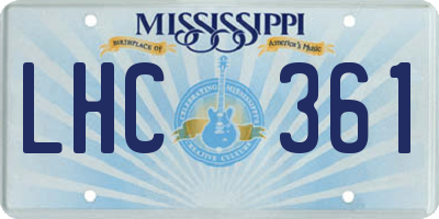 MS license plate LHC361
