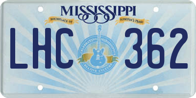 MS license plate LHC362