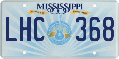 MS license plate LHC368