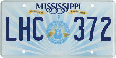 MS license plate LHC372