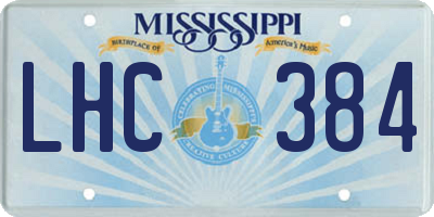 MS license plate LHC384