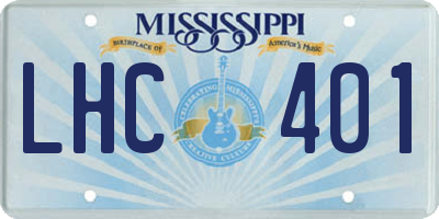 MS license plate LHC401