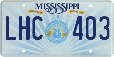 MS license plate LHC403