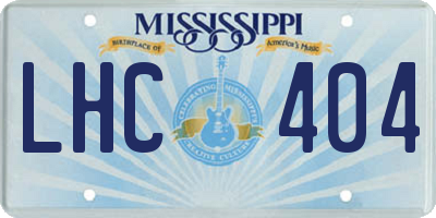 MS license plate LHC404