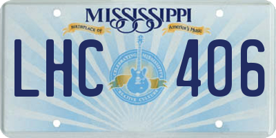 MS license plate LHC406