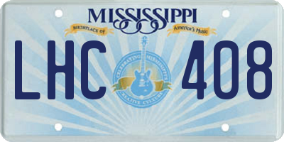 MS license plate LHC408