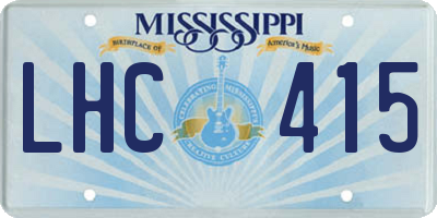 MS license plate LHC415