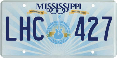 MS license plate LHC427