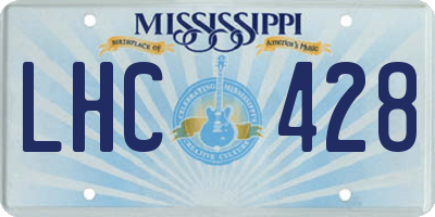 MS license plate LHC428