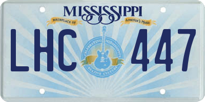 MS license plate LHC447